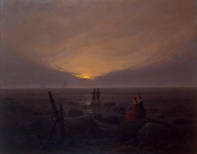 Sorgere della luna sul mare da Caspar David Friedrich